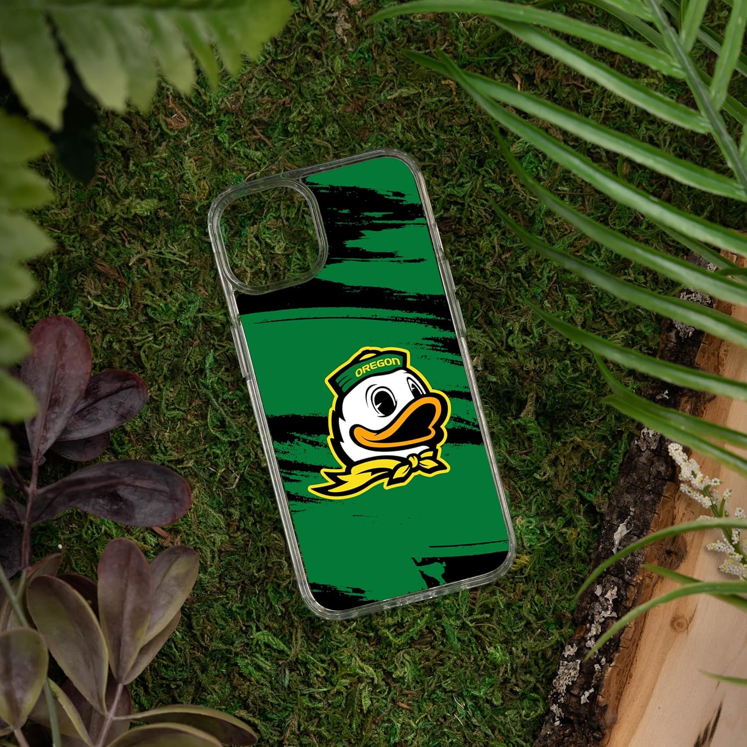 Affinity Bands Oregon Ducks HD Phone Case Compatible with MagSafe Apple iPhone 14 (Paint)