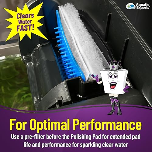 Vista 3 de Aquatic Experts Aquarium Polishing Filter Pad, Water Polishing Pad for Aquarium Filters, Filter Floss for Fish Tank Filters