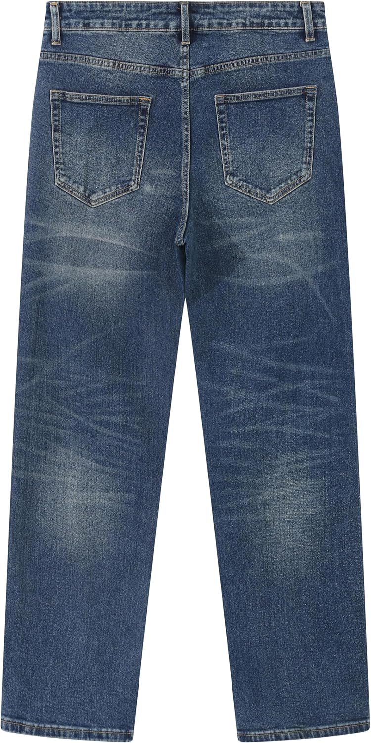 Men's Stretch Relaxed Fit Straight-Leg Cotton Fashion Comfort Flex Waist Denim Pants Jeans - Image 6