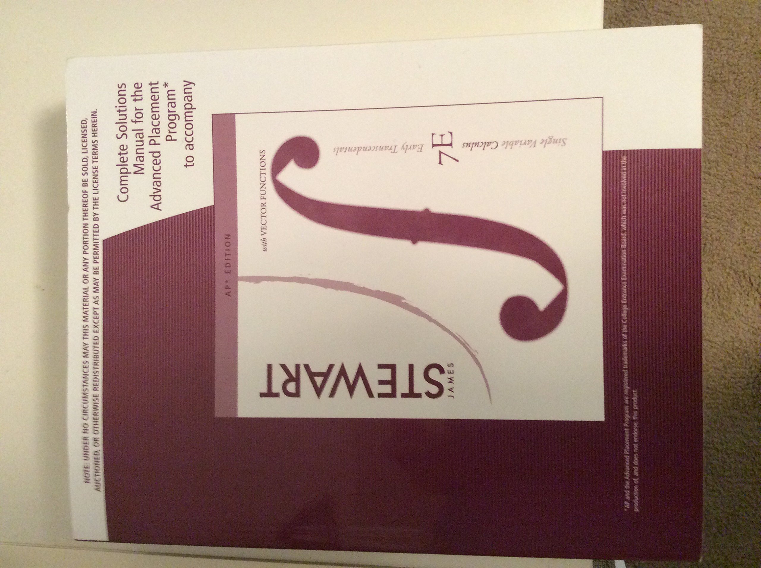 Complete Solutions Manual for Single Variable Calculus: Early Transcendentals, 7th Edition - Image 2
