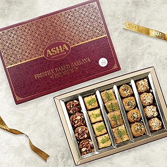 ASHA SWEET CENTER Baklava Assorted Sweets 500 Gram | Premium Sweets Perfect For Gifting And Snacking | Turkish Delight Made With Fresh Ingredients