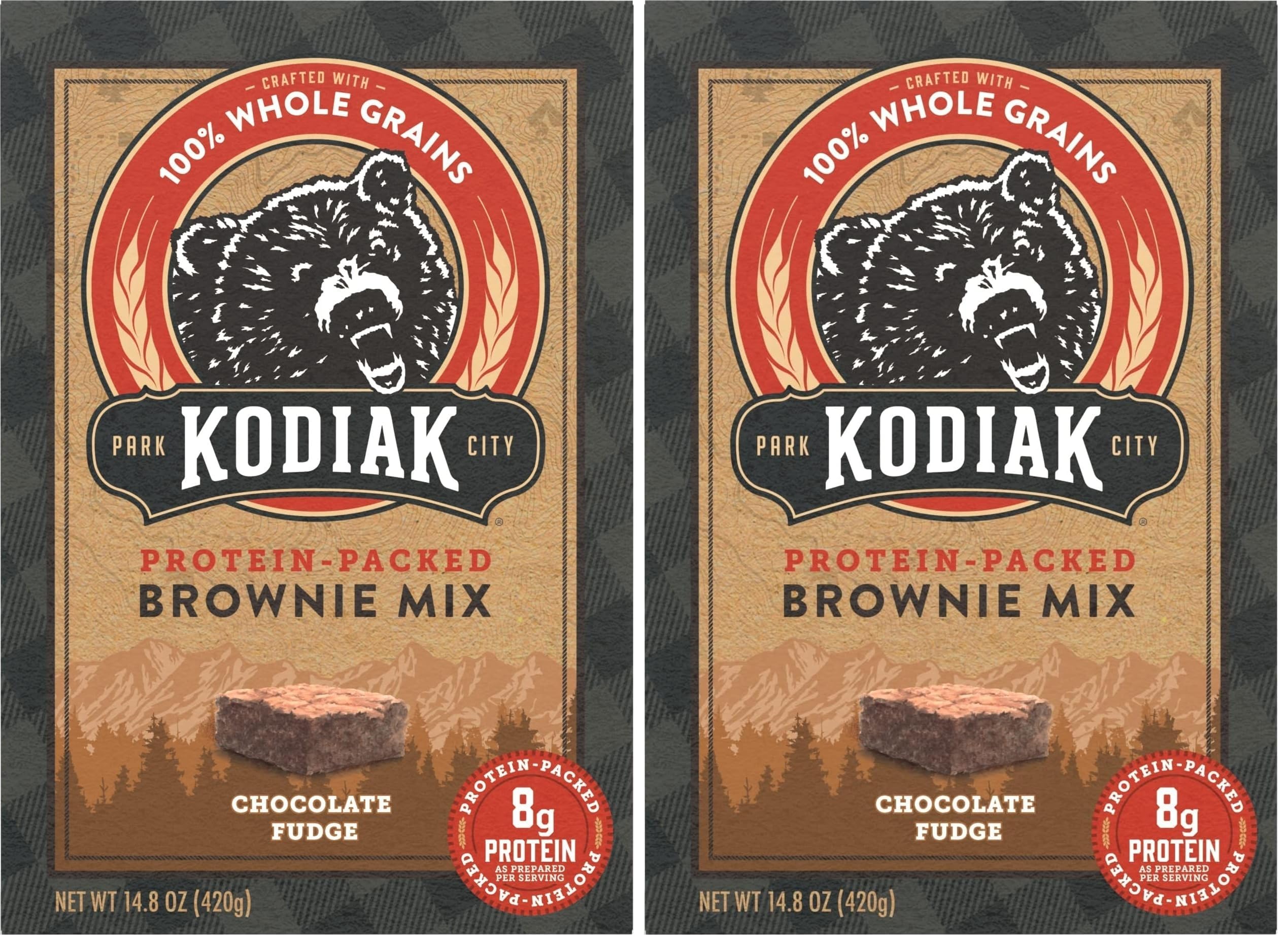 Kodiak Cakes Chocolate-Fudge / 14.82 Ounce (Pack of 2) / 1 Brownies
