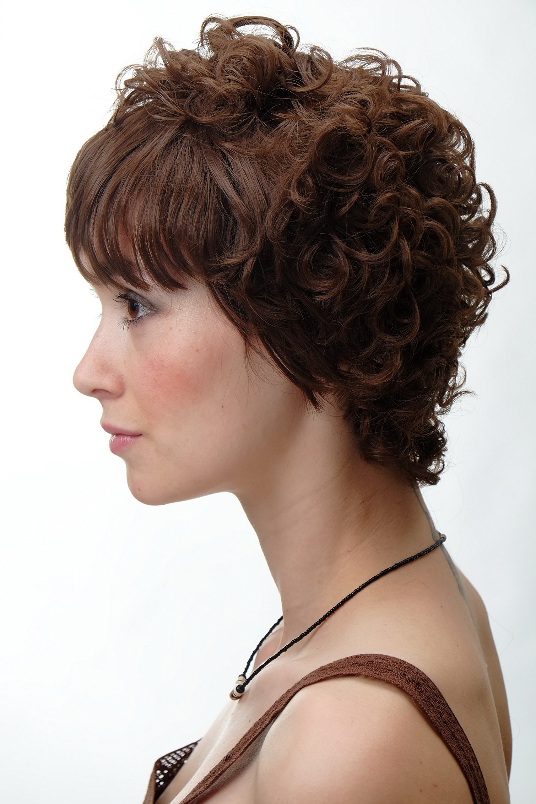 WIG ME UP - Wig romantic curls short bangs brown DHL149214-8, Medium ash brown (8), 23.62 inch - Image 3