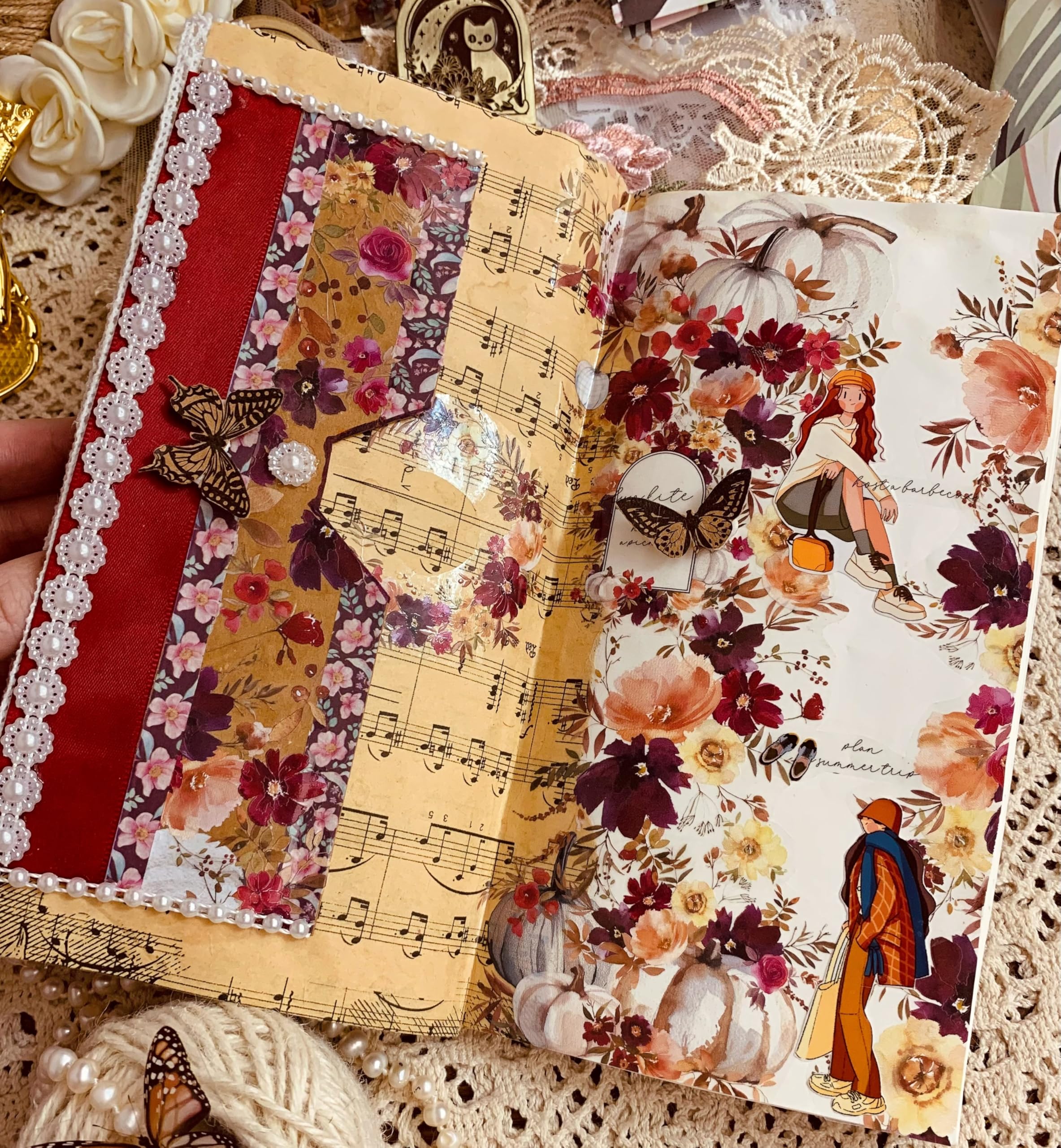 WT Autumn Rose Wide PET Tape, Single Roll, Original Designs