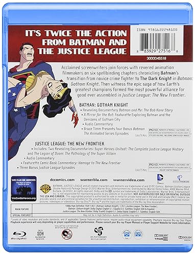 Miniatura 2 de Batman Justice League Double Feature (Justice League New Frontier + Batman Gotham Knight) (Blu-ray)