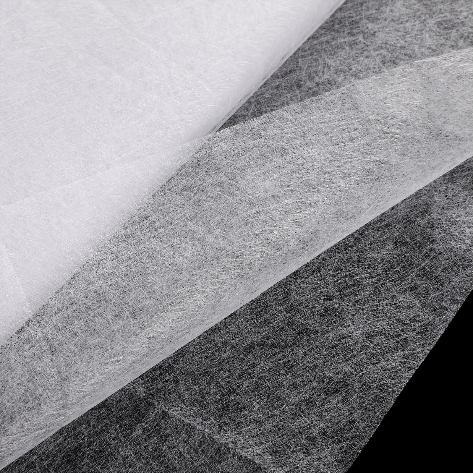 Fusible Interfacing for Sewing, 15.7"× 12 Yards Light Weight Iron on Interfacing Wonder Under Double Sided Fusible Web for Crafting Quilting Sewing Fabric Applique DIY Crafts Supplies