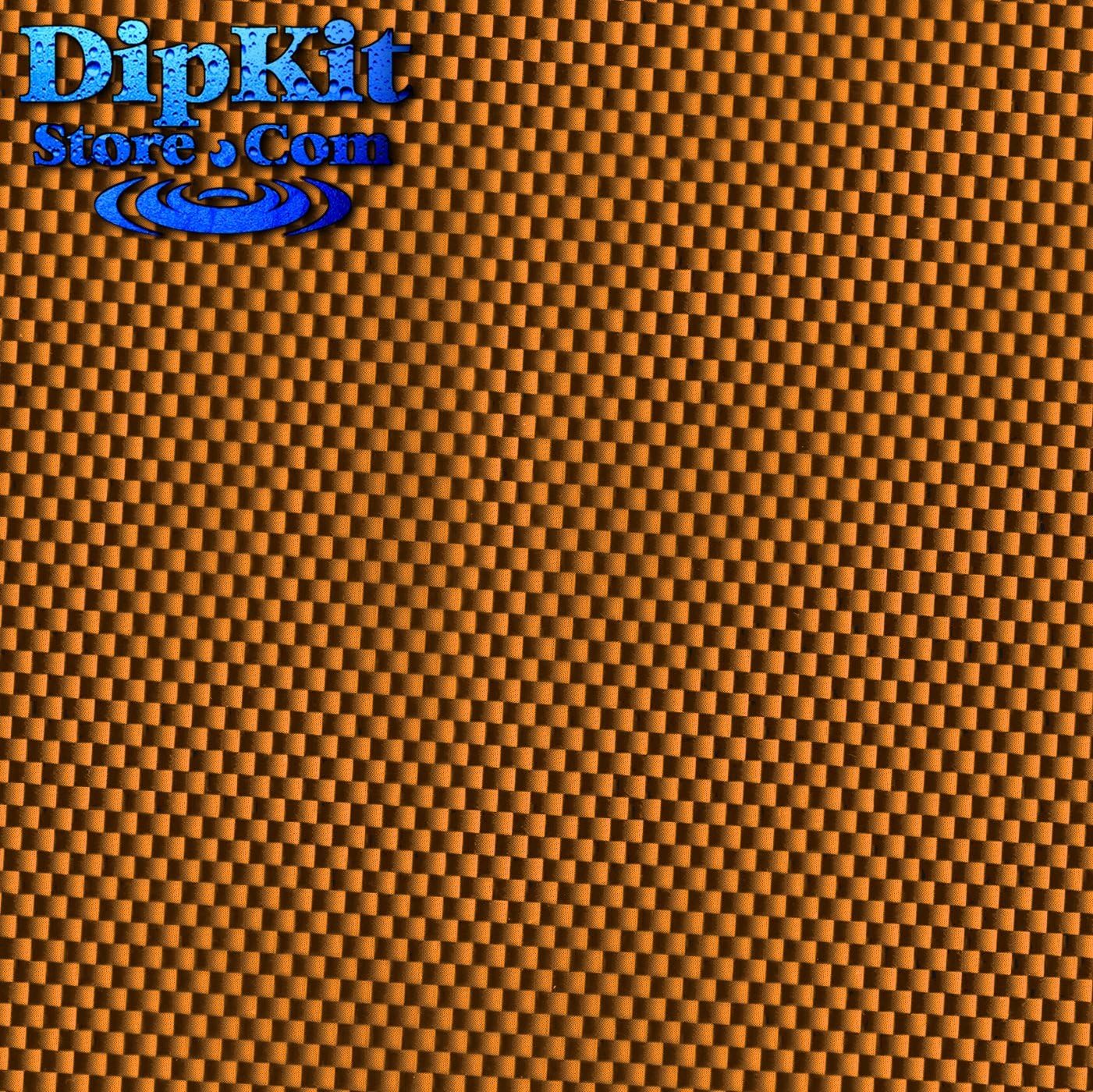Hydrographics Dip Kit Store - DipKitStore - Water Transfer Printing – CF-152-ORANGE - Black & Clear Carbon Fiber with Blaze Orange Base Paint … (Entry Level)