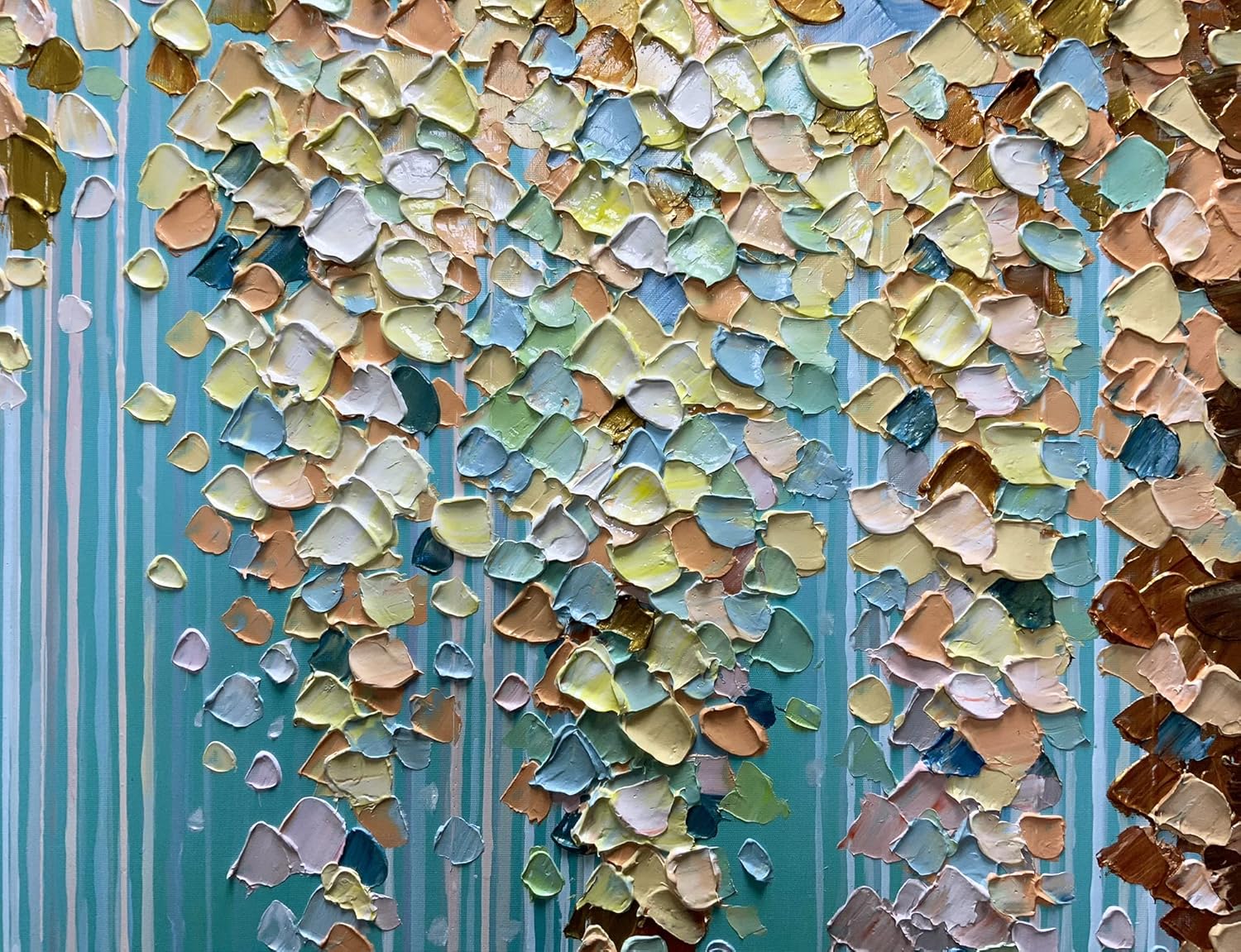 Yotree Paintings, 24x48 Inch Paintings Oil Hand Painting 3D Hand-Painted On Canvas Abstract Artwork Art Wood Inside Framed Hanging Wall Decoration Abstract Painting