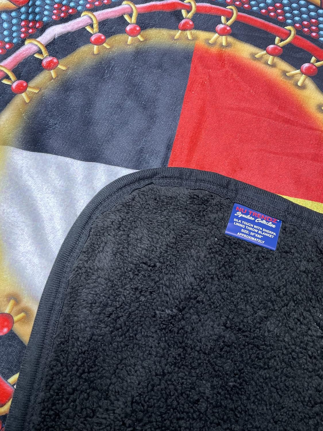 Designs Licensed Throw Blanket with Sherpa Lining 50"x60" New Medicine Wheel
