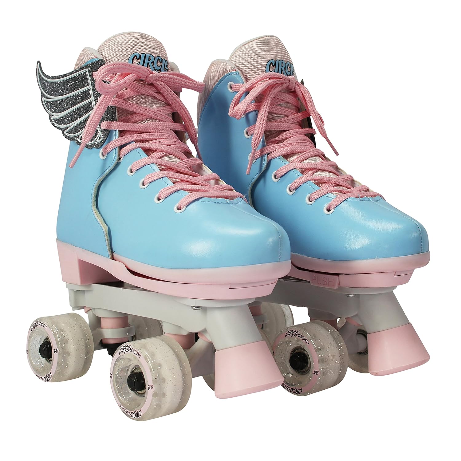 Circle Society Classic Adjustable Children's Roller Skates, 3-7 US Girls, Classic Cotton Candy : Sports & Outdoors
