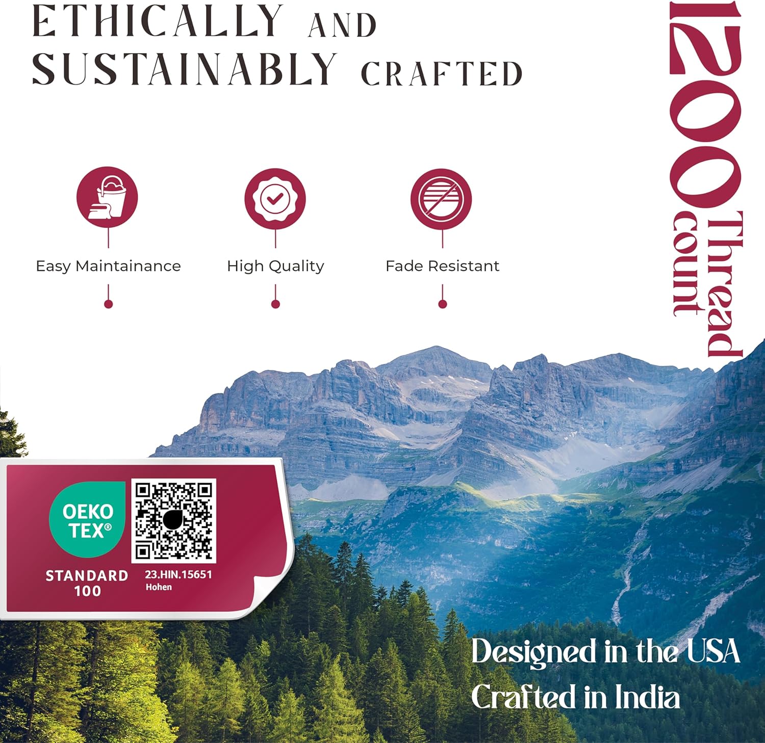 Mayfair Linen 100% Egyptian Cotton Pillow Cases Standard/Queen Size Set of 2 - Luxury 1200 Thread Count Sateen White Pillow Cases, Silky Soft Cotton Pillowcases Fits Standard & Queen Size Pillows - Image 9