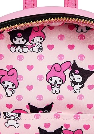 Loungefly Sanrio Hello Kitty My Melody Kuromi Double Pocket Adult Women Double Strap Shoulder Bag Purse