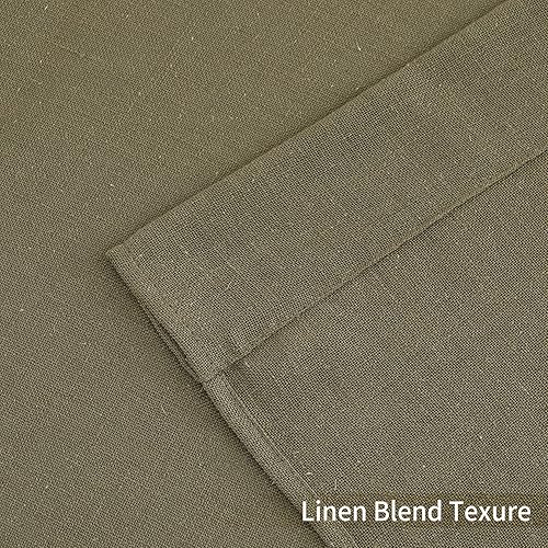 Vista 3 de Fashionwu Cortinas de lino para ventana, cortinas de filtrado de luz, cortinas rústicas para decoración del hogar, paneles de protección