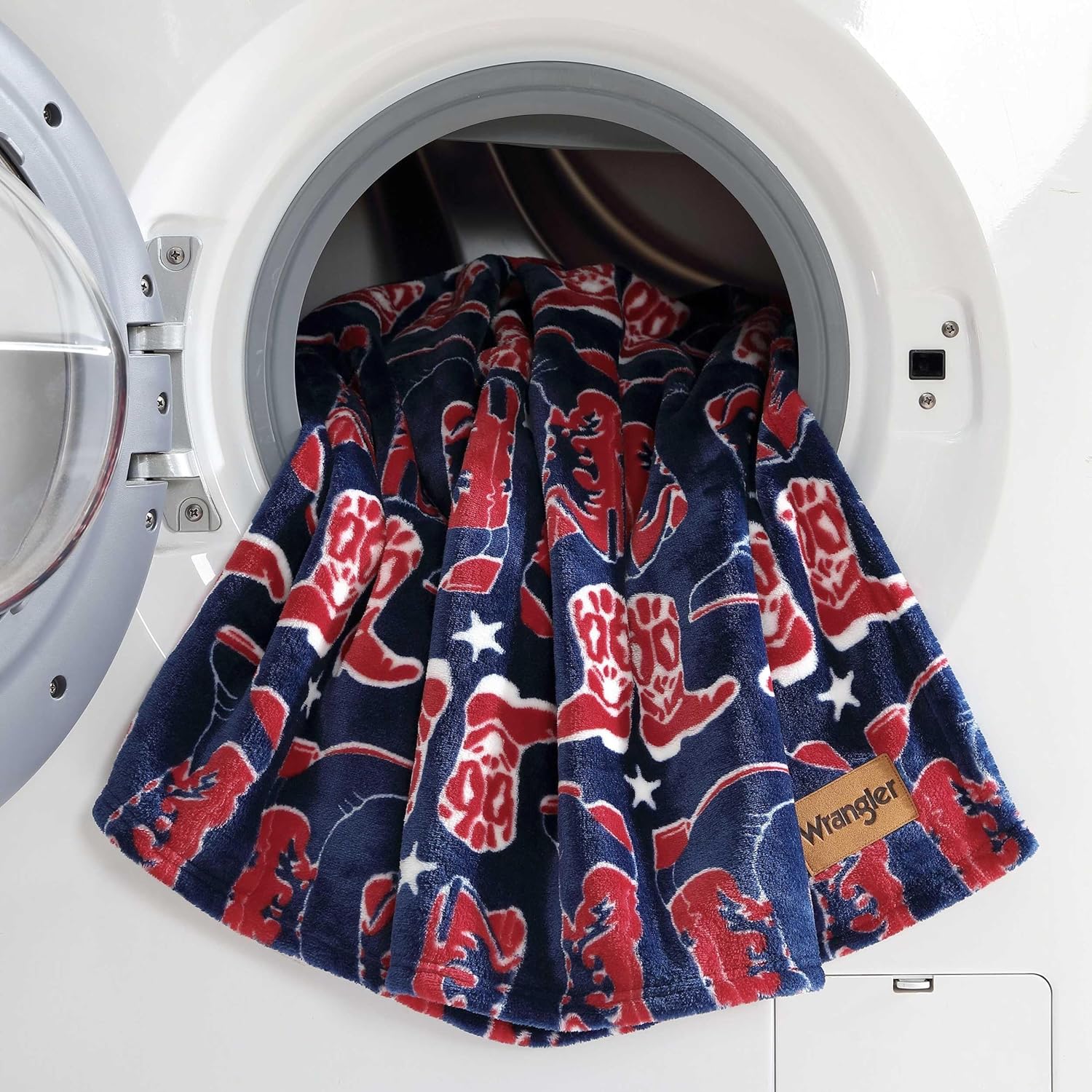 Wrangler - Blanket, Super Soft Plush Bedding, Yellowstone Inspired Throw Blanket for Couch or Bed (Knocking Boots Blue, 50" x 70") - Image 5