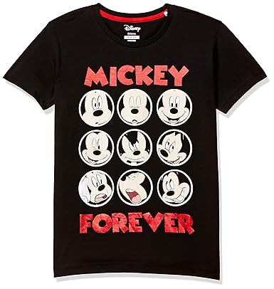 Mickey & Friends By Kidsville Boys Plain Regular fit T-Shirt