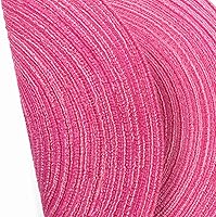 Vista 5 de SHACOS - Juego de 6 manteles individuales circulares y trenzados para días festivos y celebraciones, de algodón, lavables, tamaño 15 pulgadas