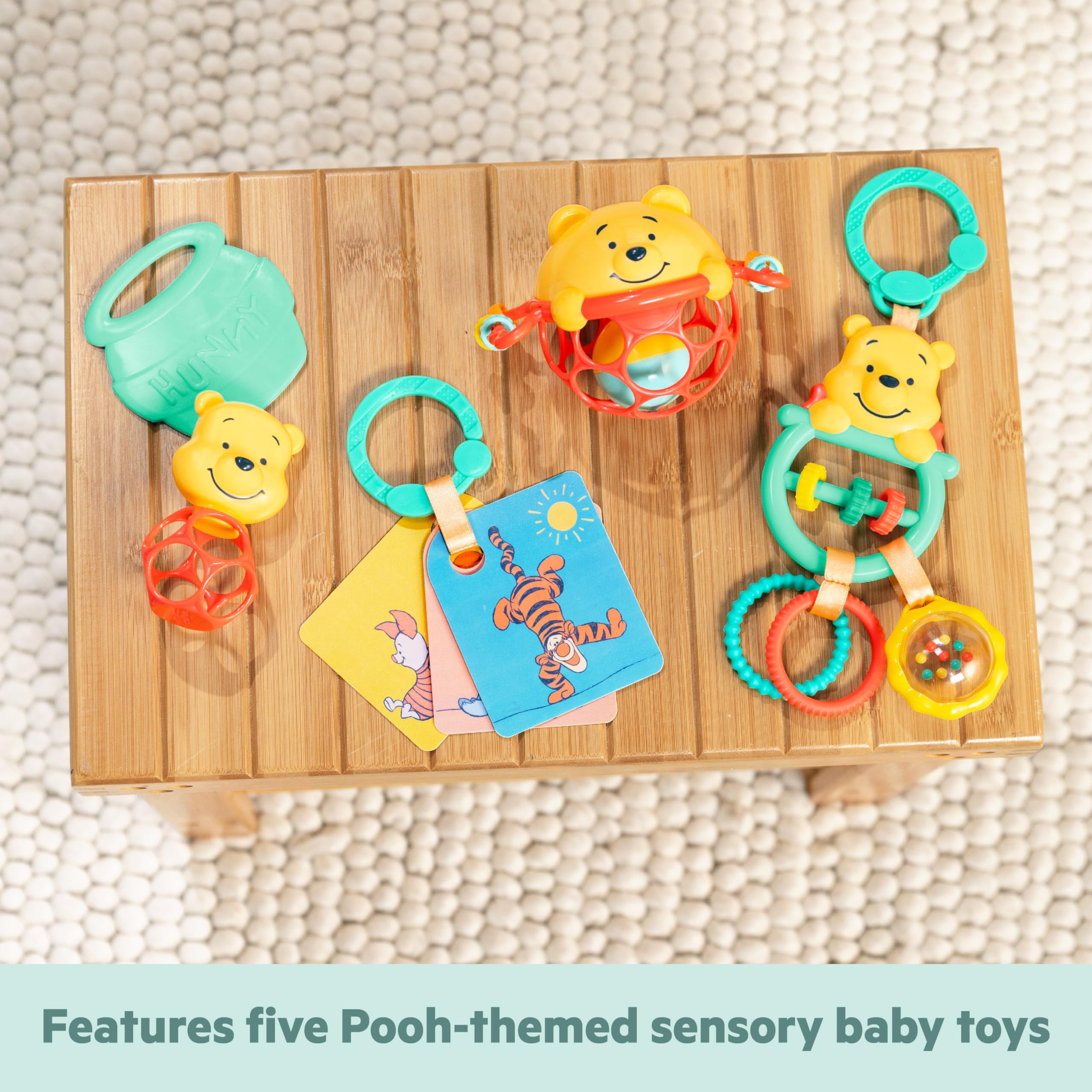 Disney Baby Winnie The Pooh Silly Ole Bundle Gift Set by Bright Starts, 5 Toys Included for Newborns & Up - Image 3