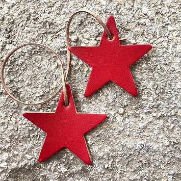 Air Flair | Leather Car Air Freshener | Double Star Red, Butt Naked Scent