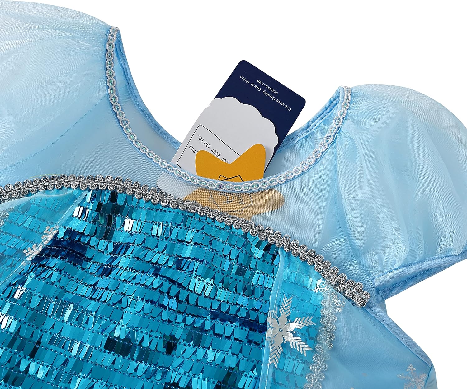 Miniatura 4 de Aoiviss Disfraz de Elsa para niñas, vestido de princesa de Frozen para cumpleaños, Halloween, cosplay