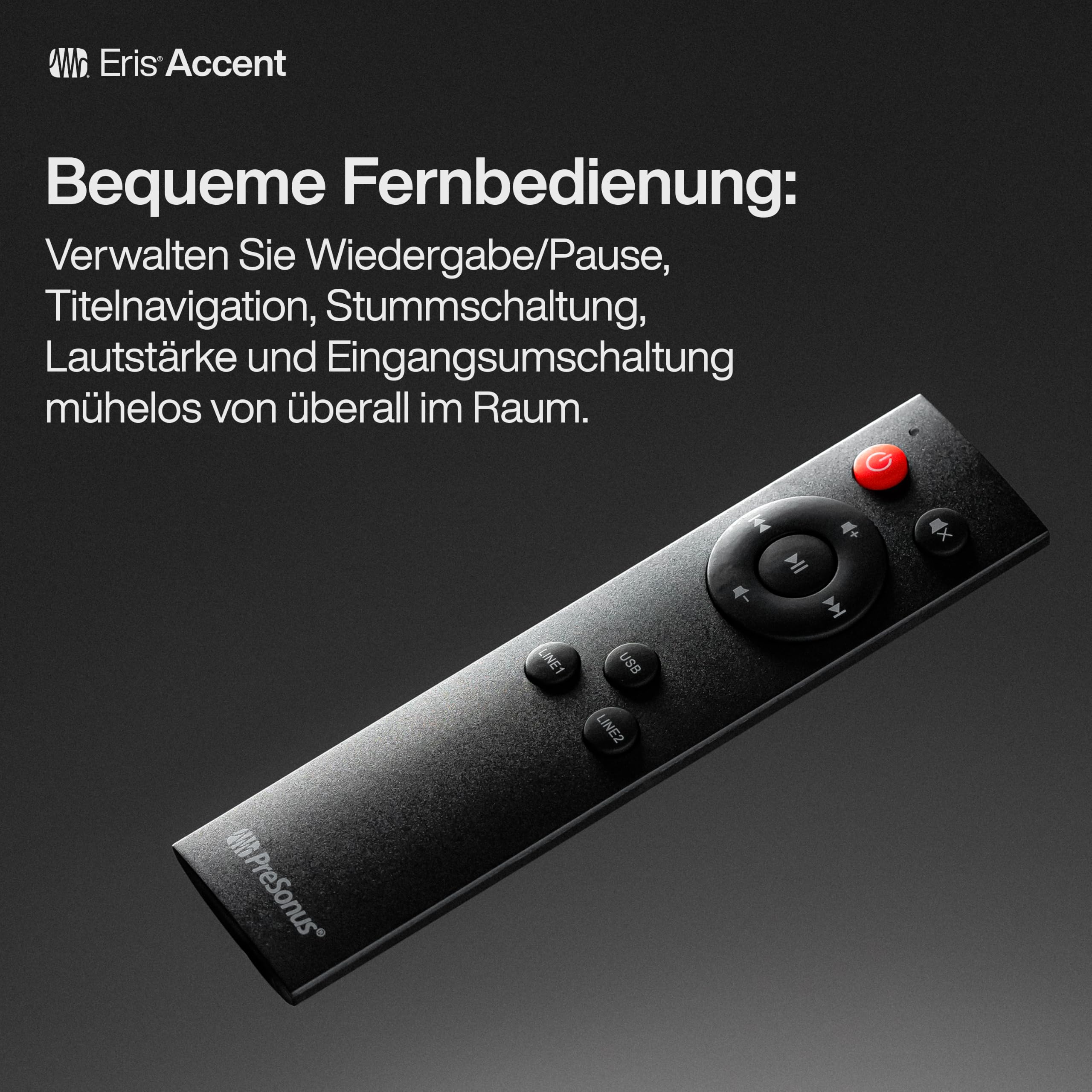 PreSonus Para głośników półkowych Eris Accent — aktywne i zasilane multimedialne głośniki półkowe do komputerów stacjonarnych, czysty dźwięk (drewno)