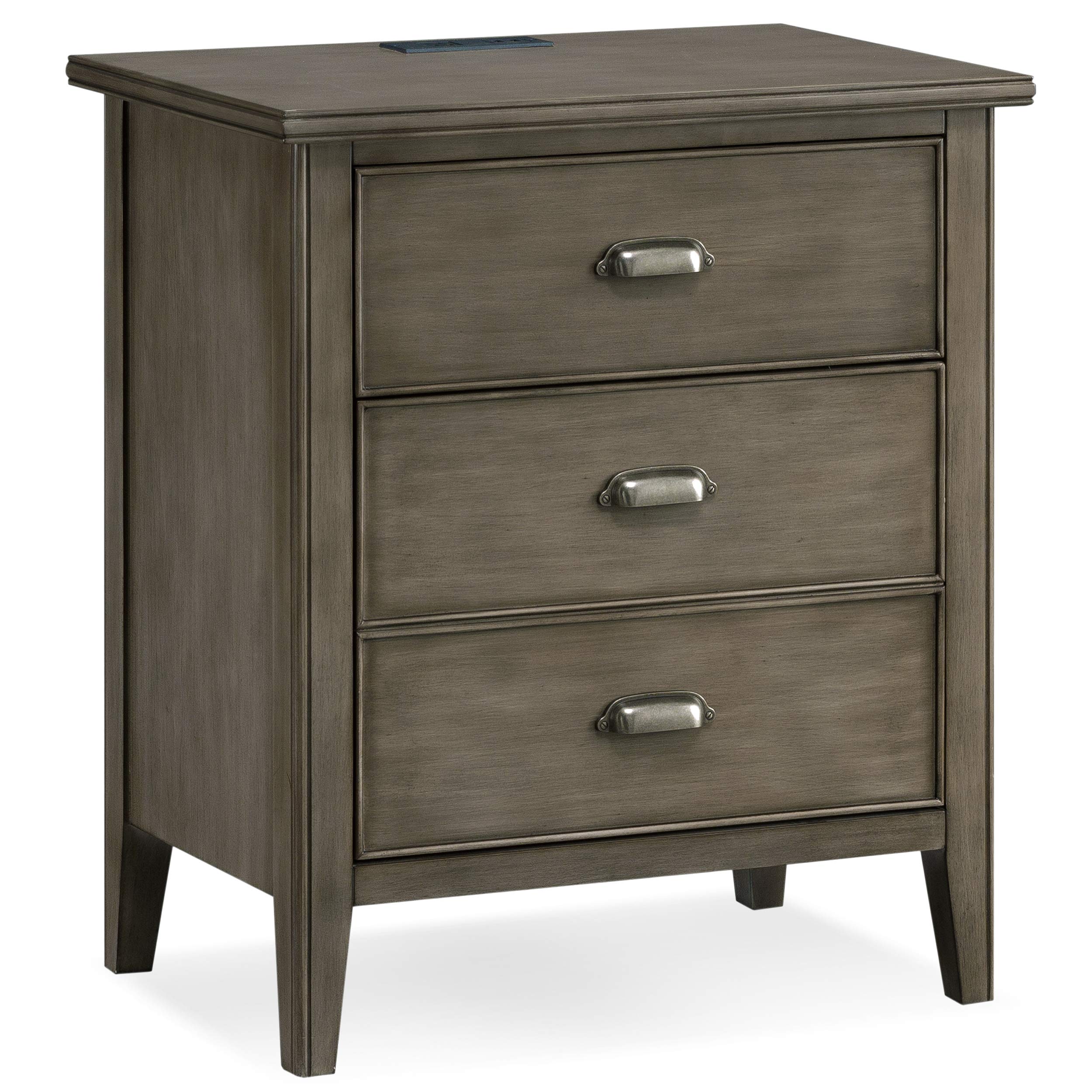 Leick Home Laurent-Comodino, Confezione da 2, Colore: Grigio Fumo, Legno