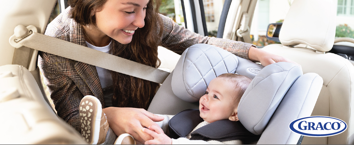 Graco SlimFit R129 Siège Auto Convertible 2-en-1 40-145 Cm - Dos Et Face à La Route Noir Midnight