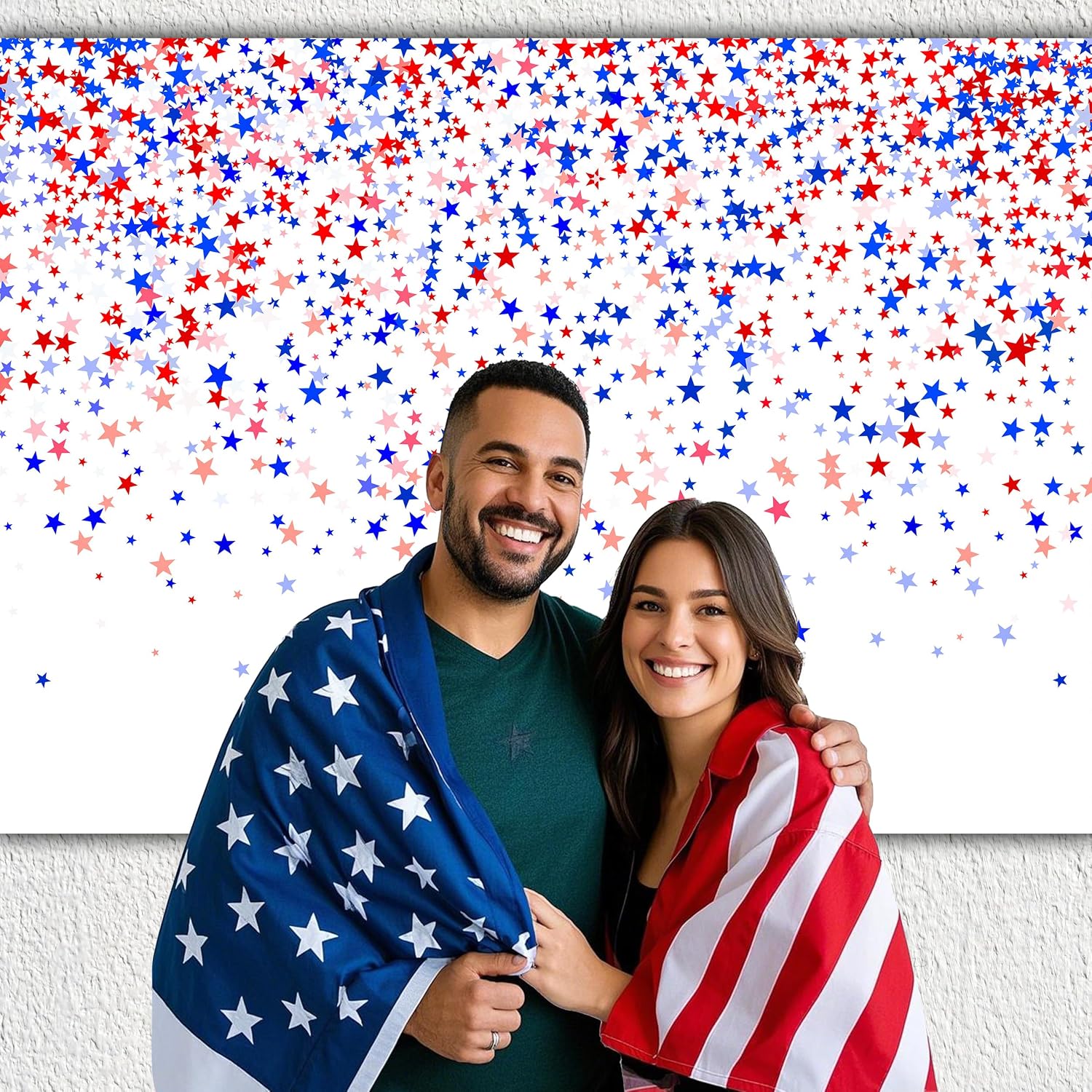 4th of July Backdrops for Photography Independence Day Background 10x6 FT Patriotic Theme Party Decor USA Patriotic National Veterans Memorial Day Holiday Photo Props