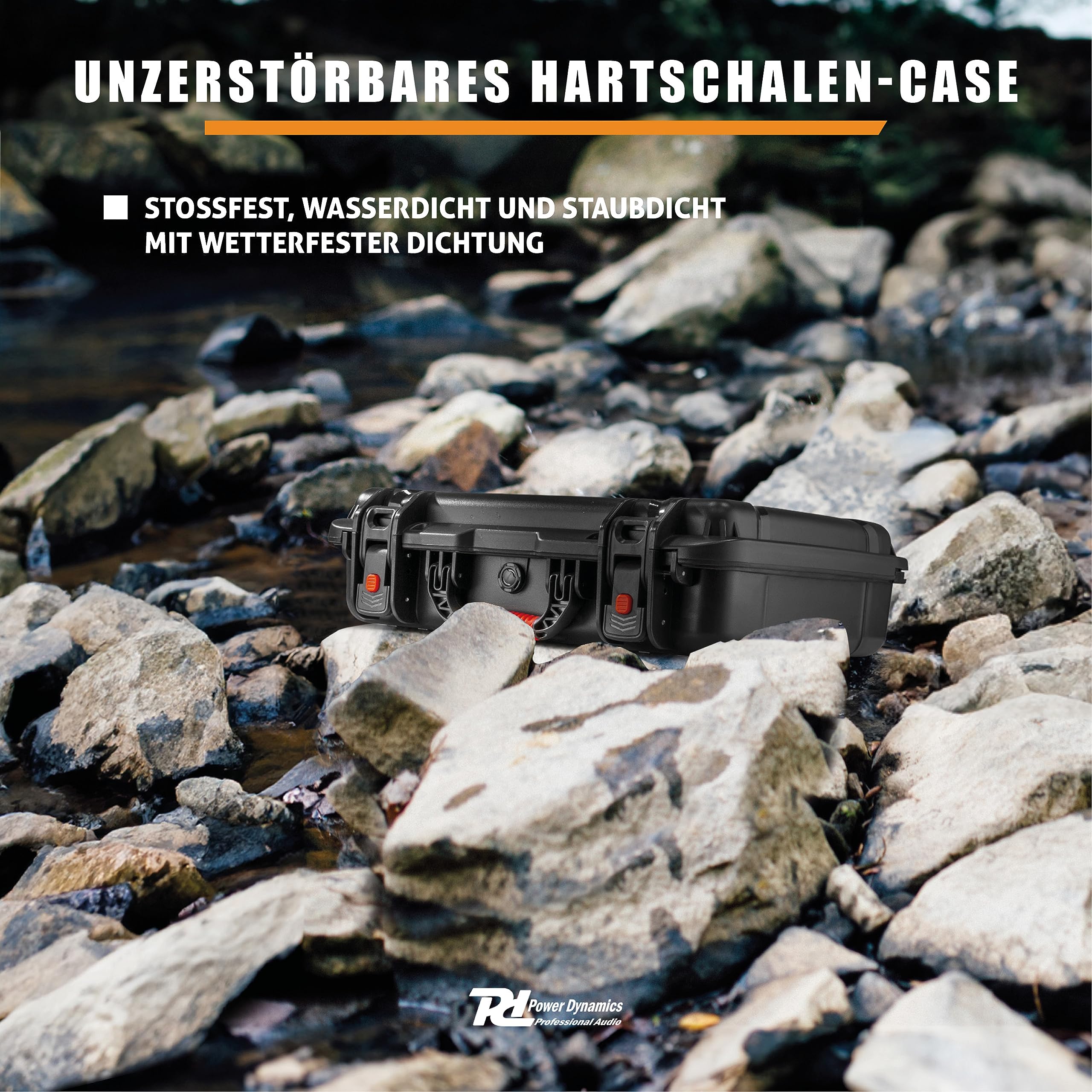 Power Dynamics GIGCase70R, Universal Hard Case Kamera Koffer Schaumstoff, DJ Koffer, Foto Koffer, Schutzkoffer, DJ Universalkoffer, Wasserdichter Koffer, Transportkoffer mit Schaumstoff, Schwarz