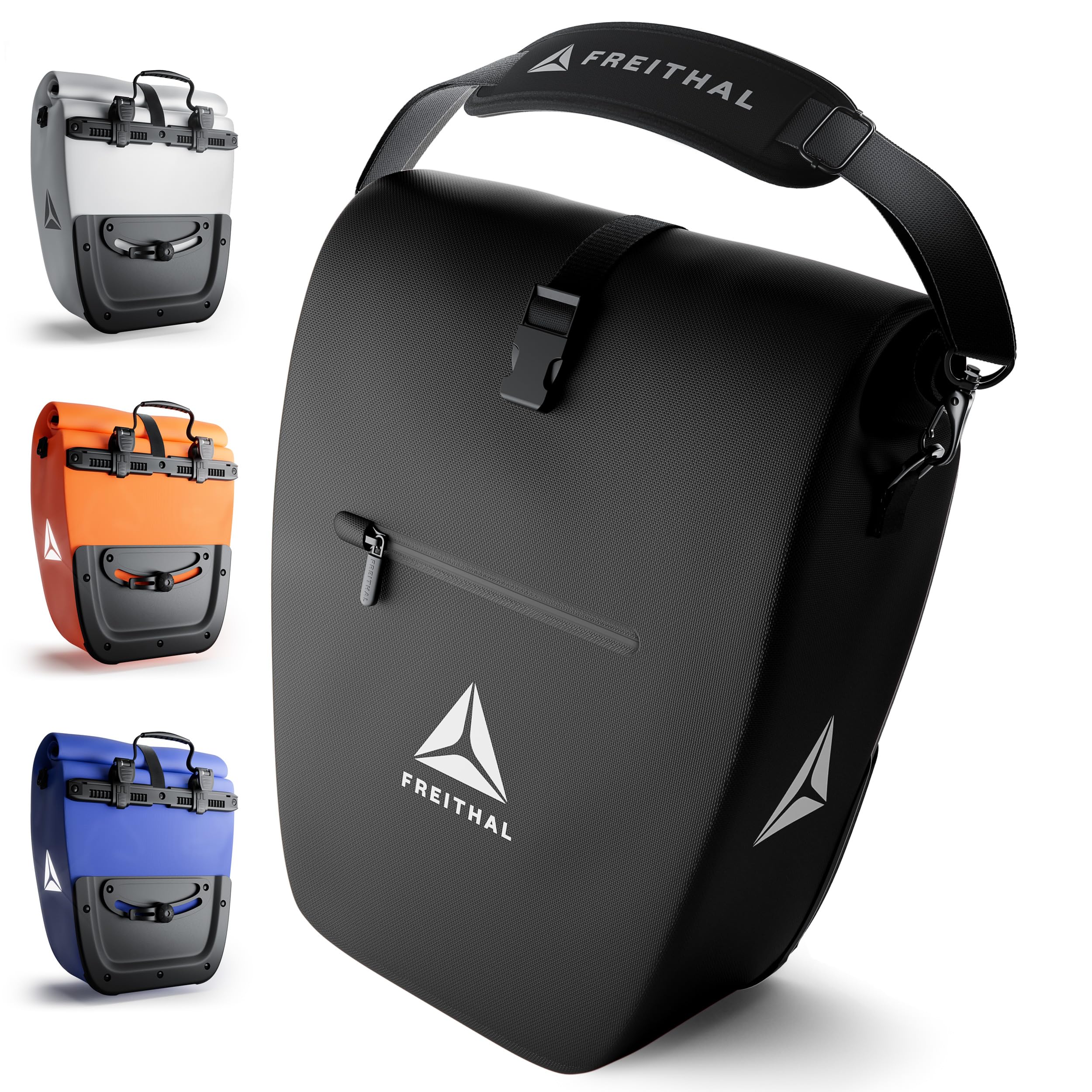 FREITHAL Alforja portaequipajes, 27 L, color negro