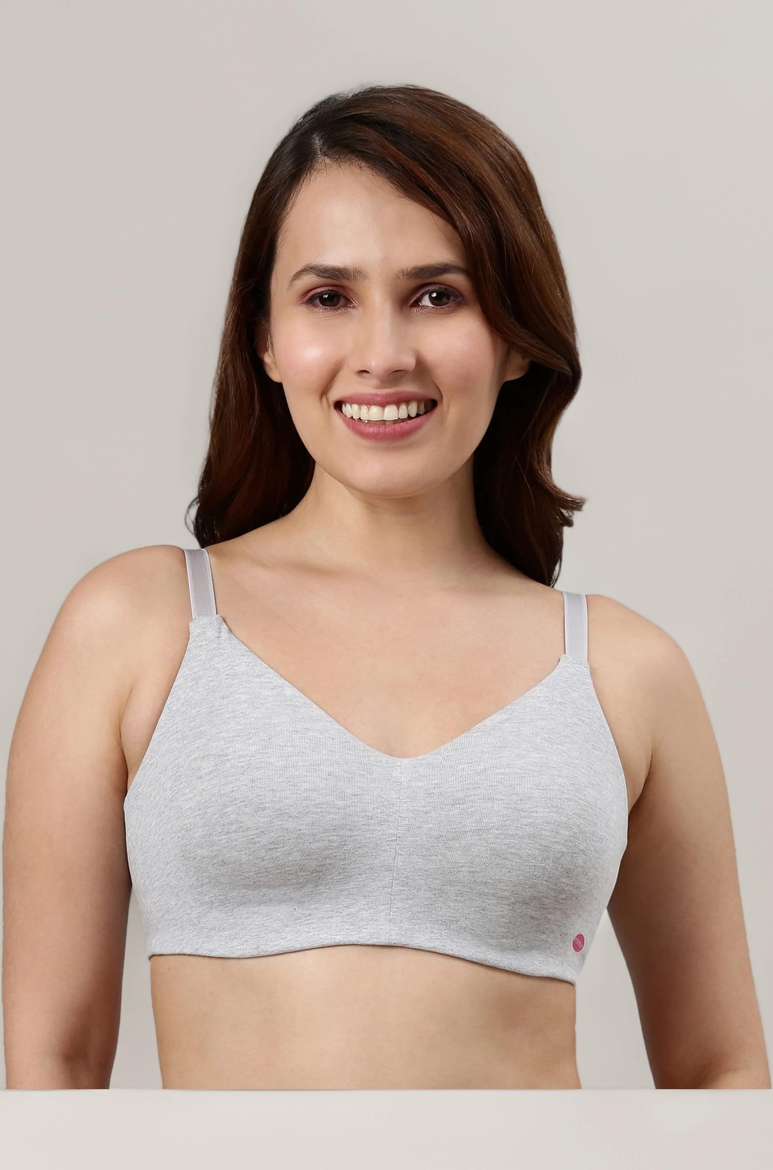 Enamor Women's Everyday Cotton T-Shirt Bra - Non-Padded, Non-Wired, Full-Coverage, Pinch-Free, Ultra-Smoothing Design