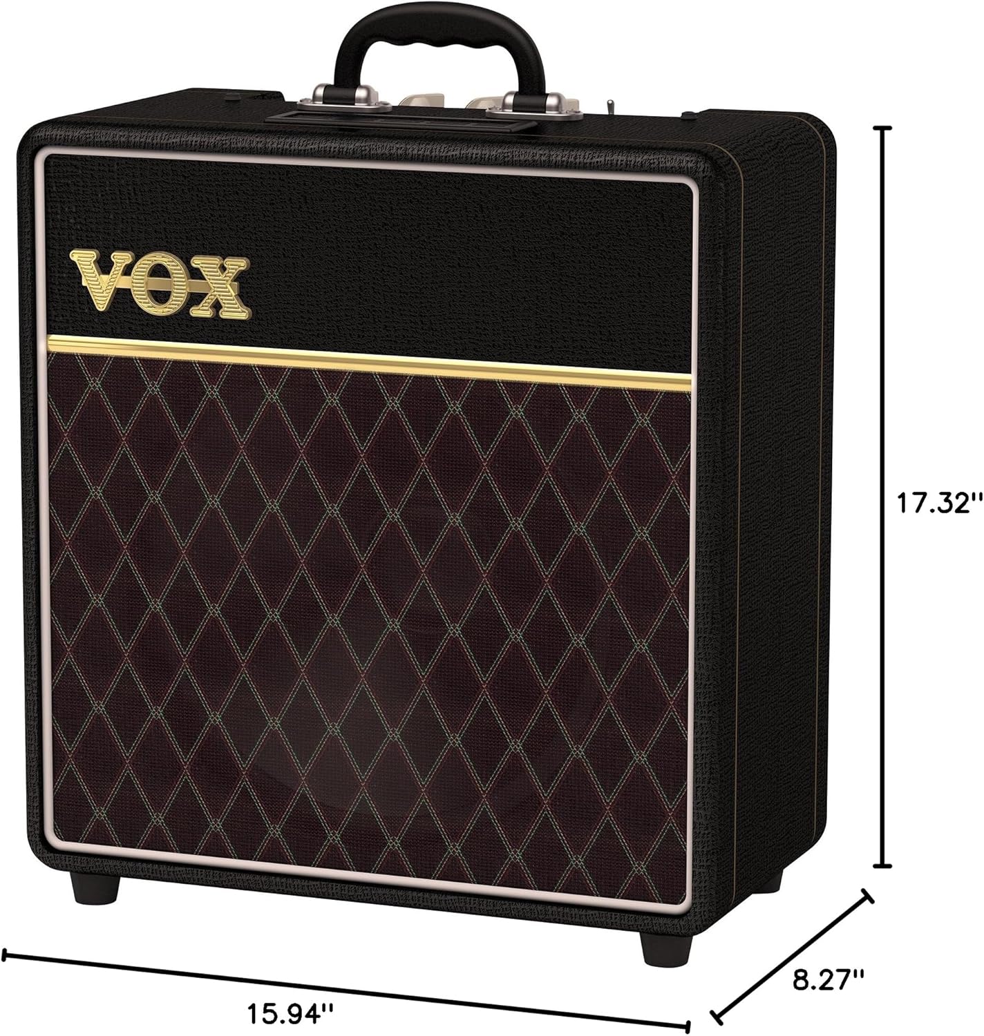 Vox AC4C1-12 1x12inch 4-watt Guitar Tube Combo Amp w/ 4 Controls and Celestion Speakers - Black