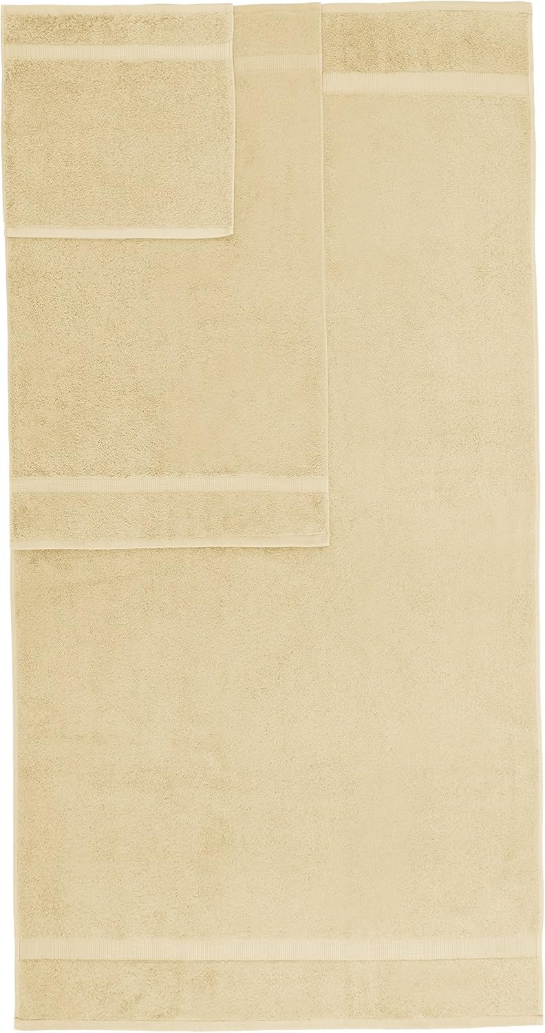  Brand – Pinzon Organic Cotton Bathroom Towels, 6-Piece Set, Sand Beige : Home & Kitchen