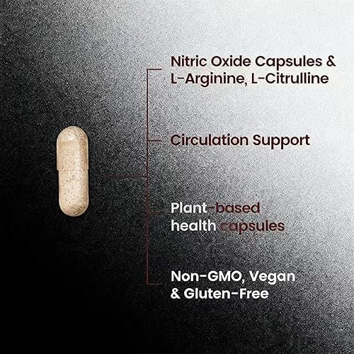 Miniatura 2 de HolyTime Cápsulas de óxido nítrico  Complejo herbario con Tribulus, Muira Puama y ginseng asiático  Energía y vitalidad  Suplemento a base de