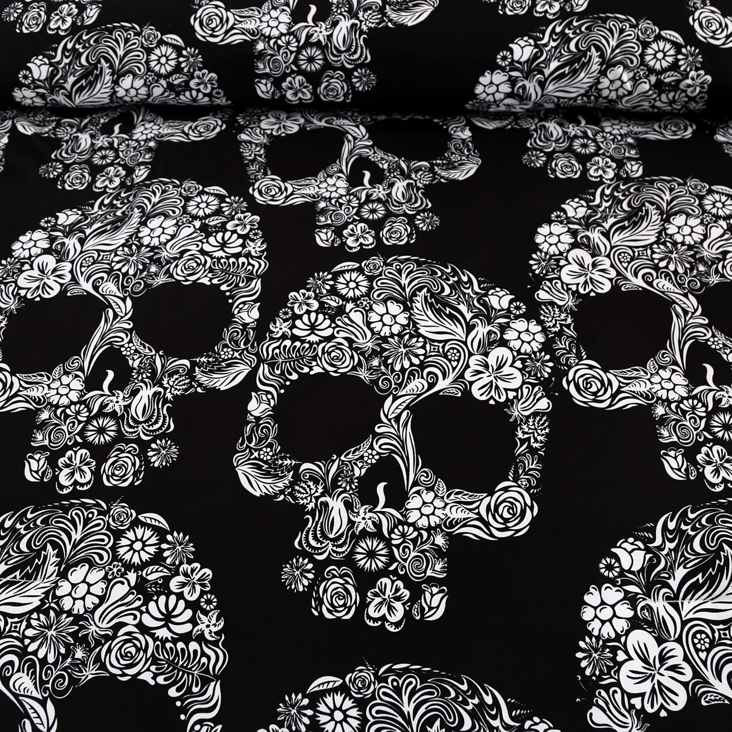 SDIII 3PCS Sugar Skull Comforter Set Queen, Soft Microfiber Lightweight Skull Comforter Queen, Goth Bedding Set for Kids Teens and Skeleton Lovers