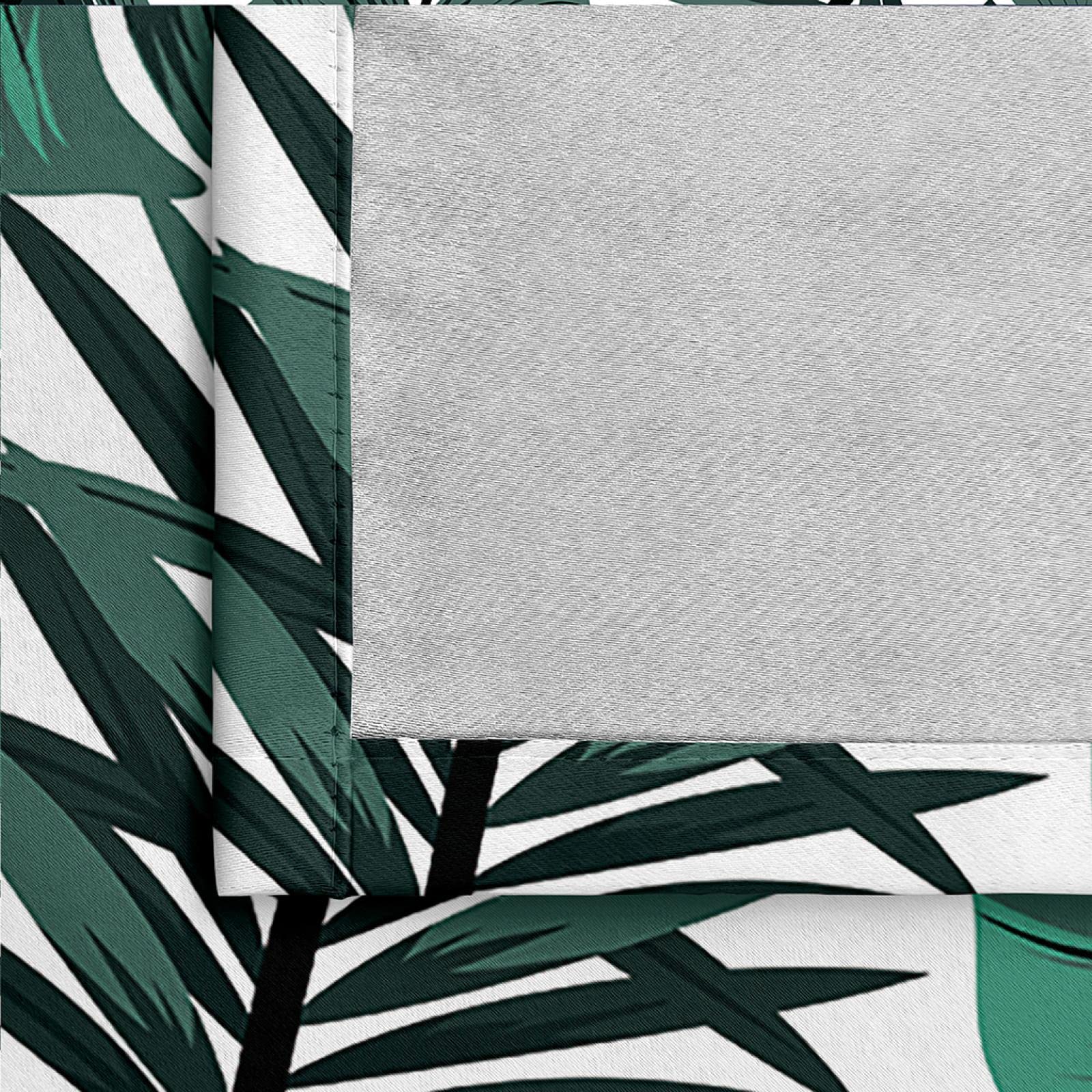 LKCD Gordijnen Ondoorzichtig - Groen Planten Bladeren Tropisch 3D Motief, Set Van 2 Gordijnen, Verduistering Met Oogjes, Voor Slaapkamer Woonkamer 140X160CM