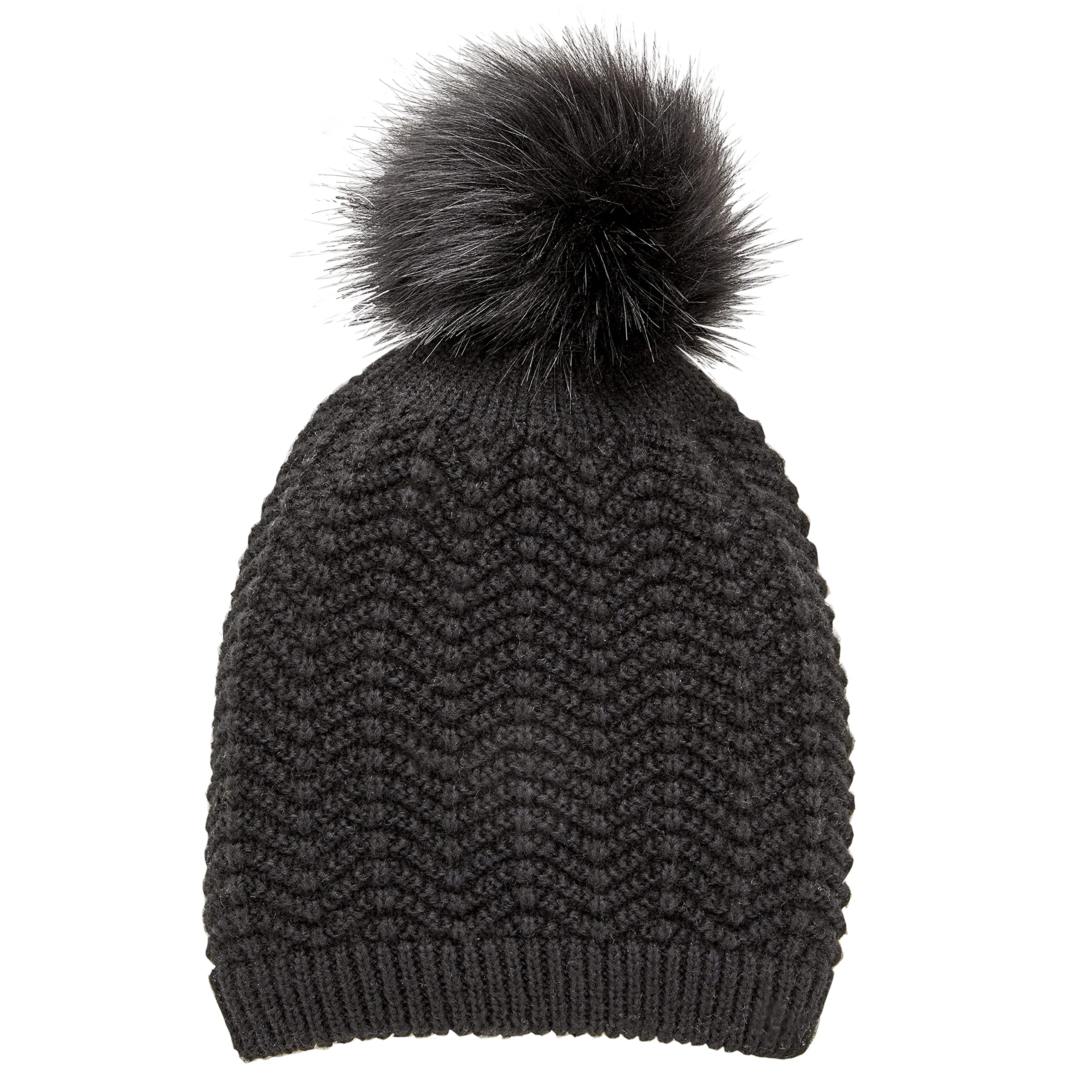 Women's Recycled Slouchy Knit Hat with Pom