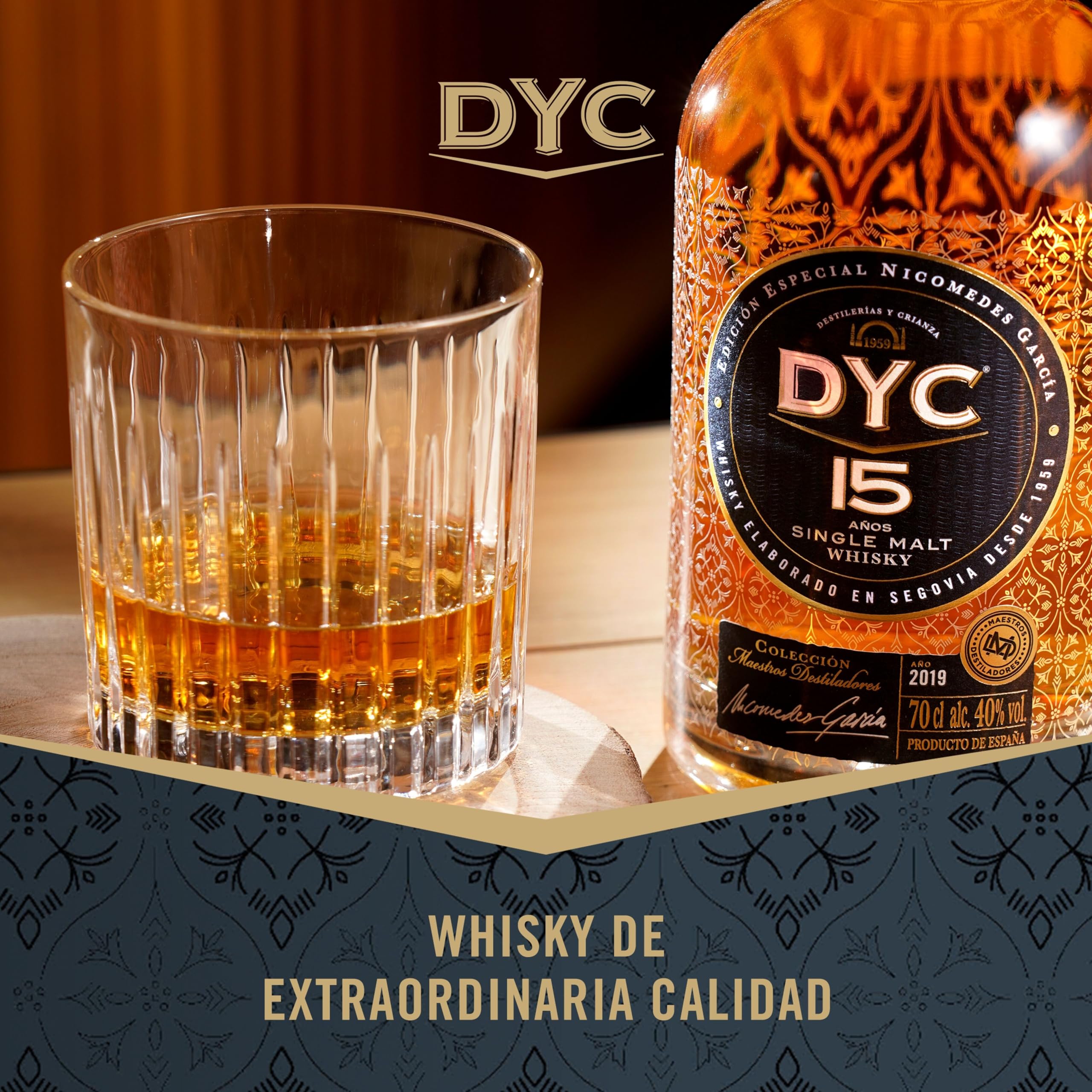 DYC 15 Años Whisky Single Malt Colección Maestros Destiladores 70cl