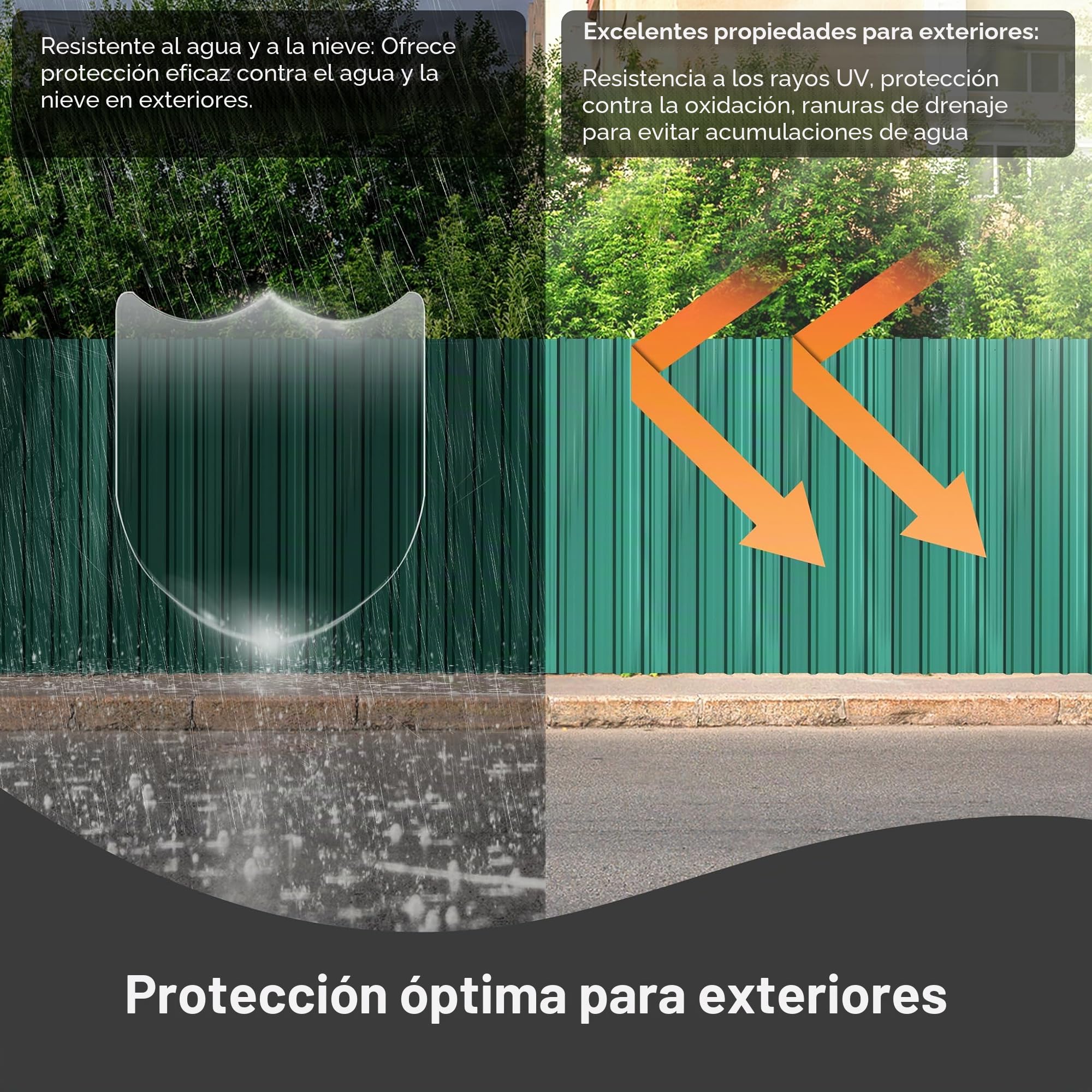 ACXIN 12 láminas perfiladas trapezoidales de 129,5 x 45 cm = 7 m², galvanizadas, placas onduladas, chapa de acero galvanizado, para cobertizo y cochera, con tornillos y guantes de montaje, color verde