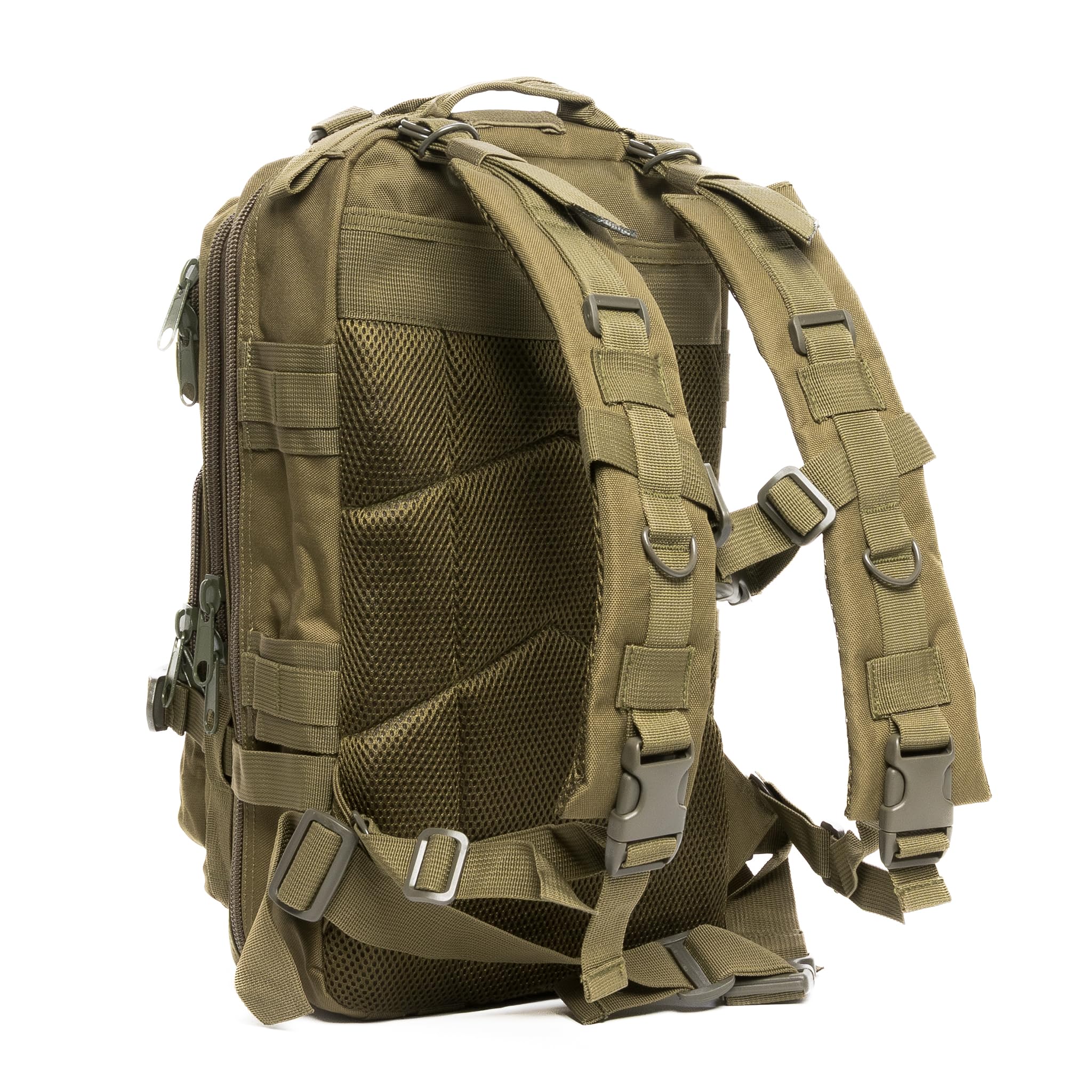 Generico Zaino Tattico Militare 30 Litri Professionale con Sistema Molle, Idrorepellente, Patch Bandiera Italiana e Torcia Tattica in Omaggio per Escursioni, Campeggio & Outdoor, cm 22X24X45