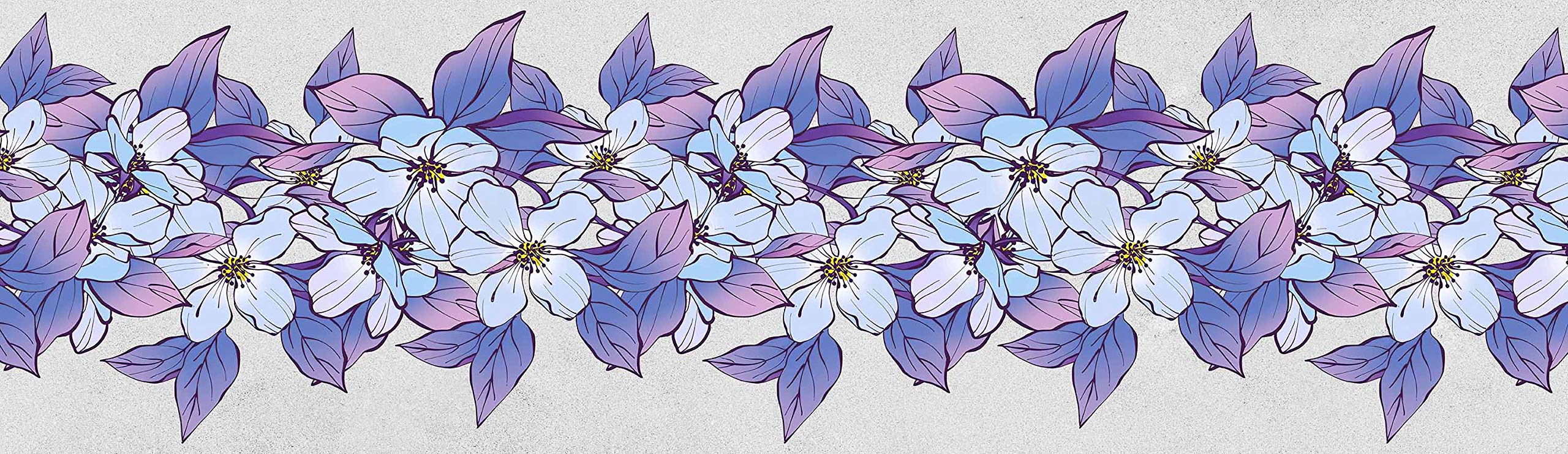 WallDesign Blue Columbine Flowers with Leaves Wall Frieze Border - 5.25 inch Width by 20 ft Length (B08P32YBGH) Amazon Price History, Amazon Price Tracker