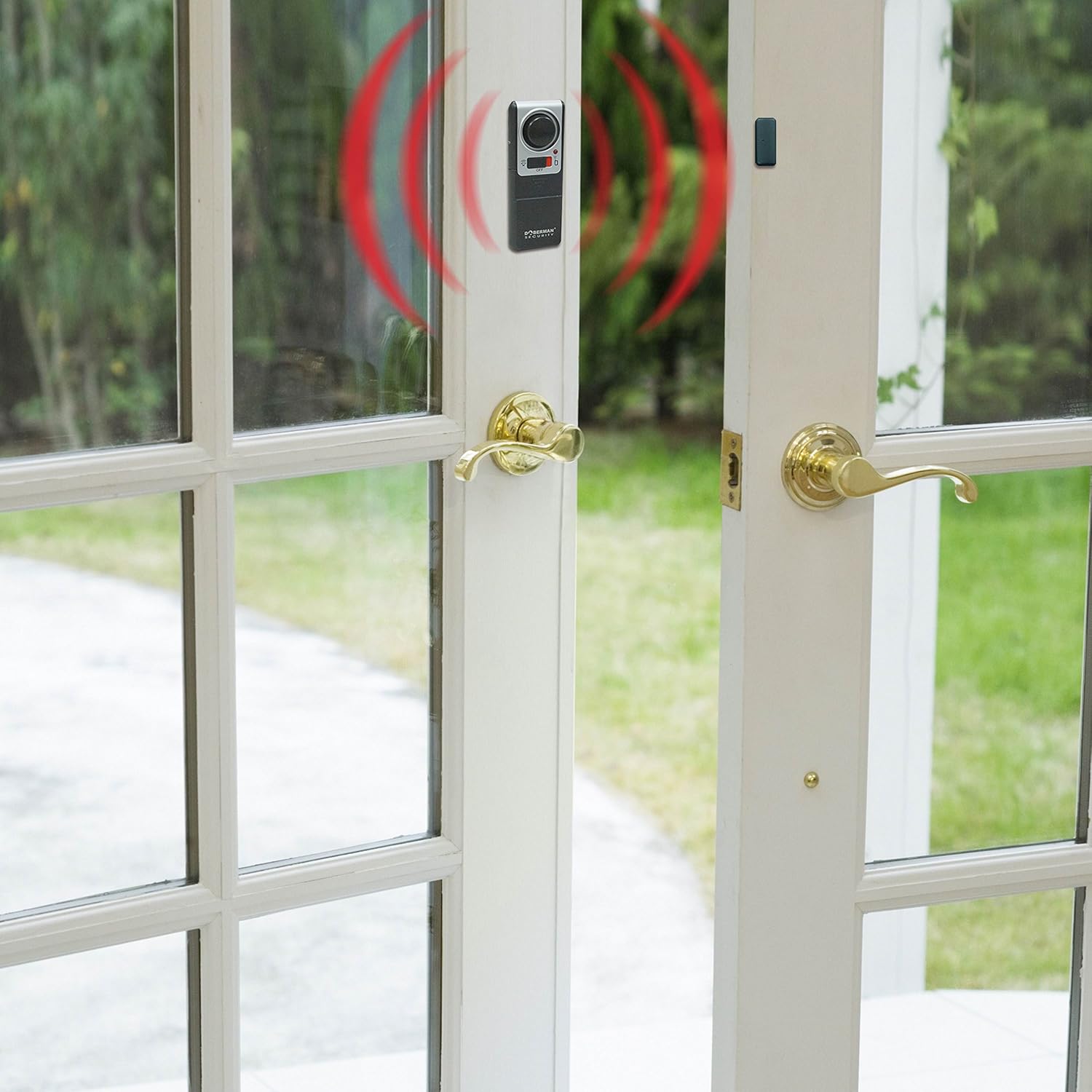 Doberman Security SE-0119A Wireless Door Alarm with 2 Remote Controls (Silver/Black)