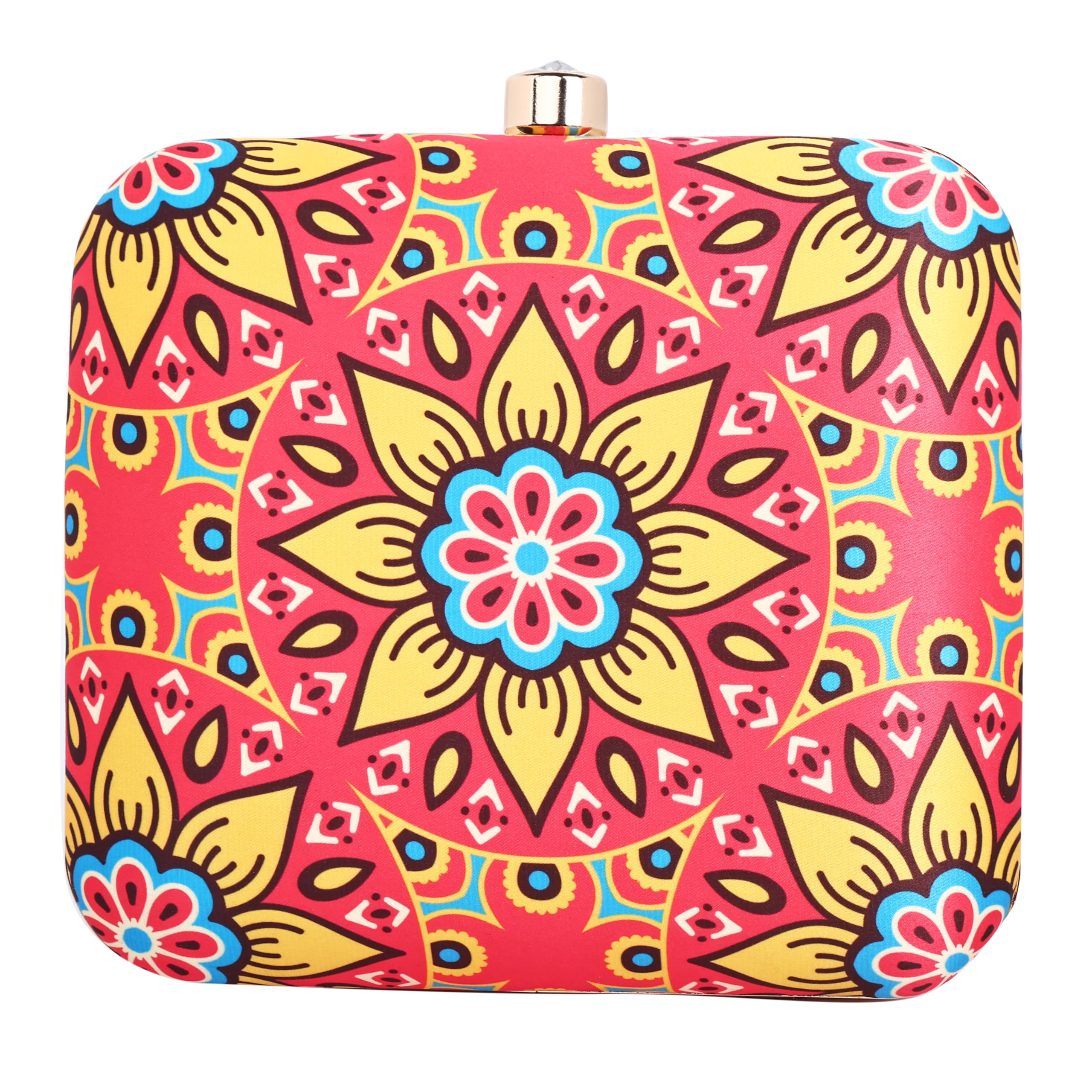 SHOP SWAG Pink Lotus Bloom Printed Satin Clutch Bag for Women | Elegant Floral Design | Perfect for Weddings and Special Occasions (B0D74W9SV1) Amazon Price History, Amazon Price Tracker