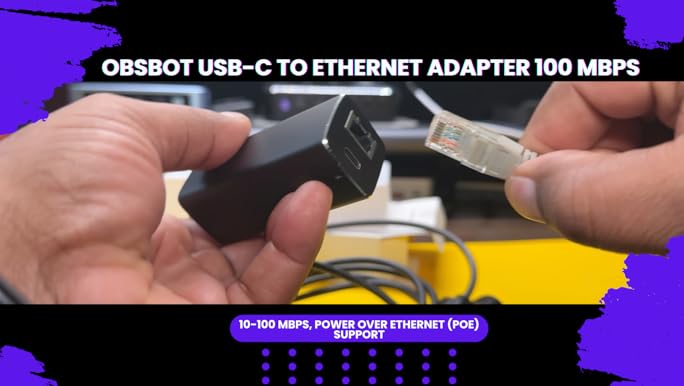 【OBSBOT】 USB-CからEthernet変換アダプター Amazon.com: OBSBOT USB-C to Ethernet Adapter, 10 100 Mbps