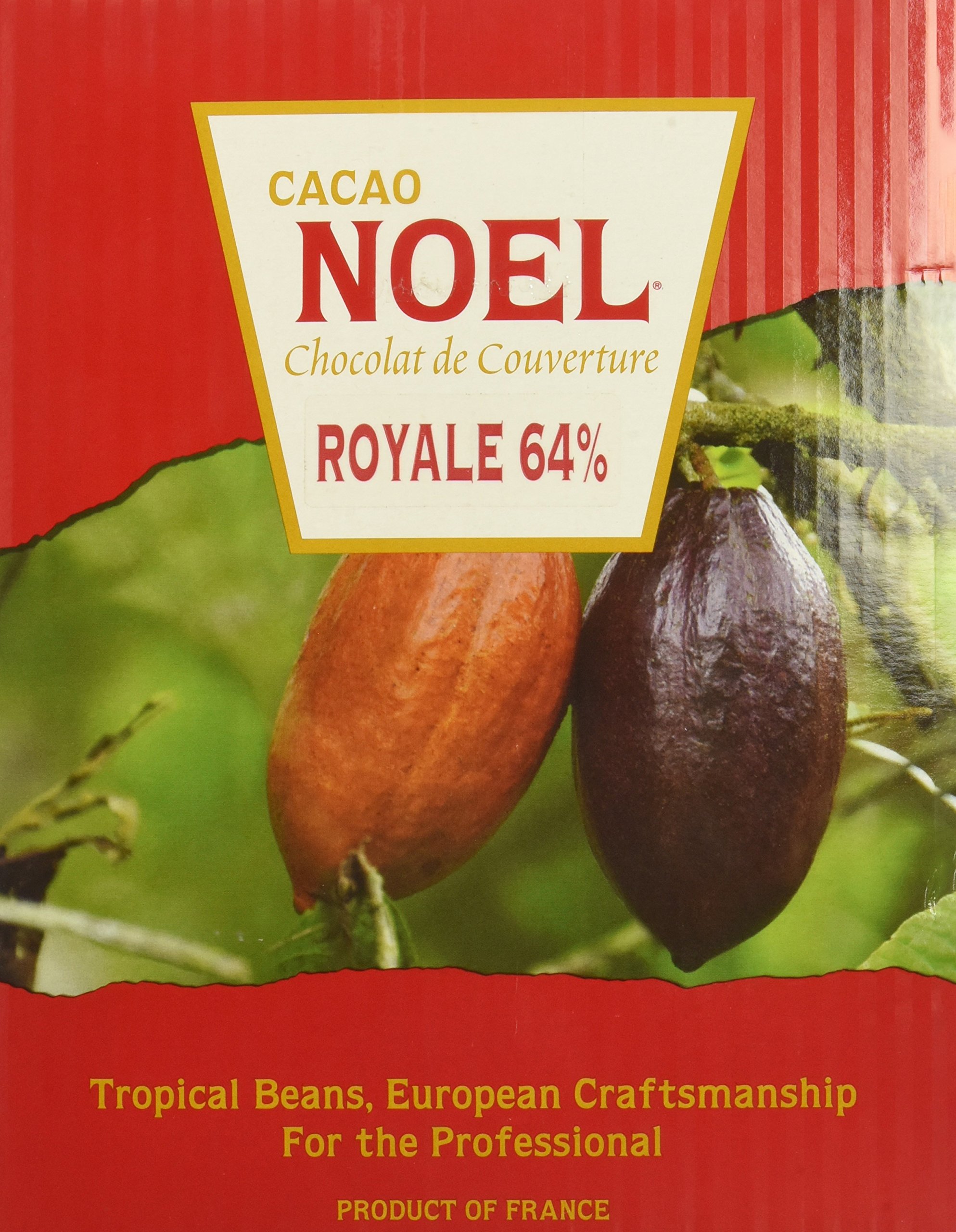 Amazon.com: Noel Dark Chocolate Pistoles - Bittersweet 64%, Royale