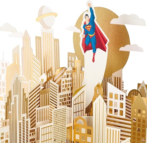 Miniatura 6 de Hallmark Signature Paper Wonder - Tarjeta desplegable para el día del padre o tarjeta de cumpleaños para él (Superman) (paquete de 2)