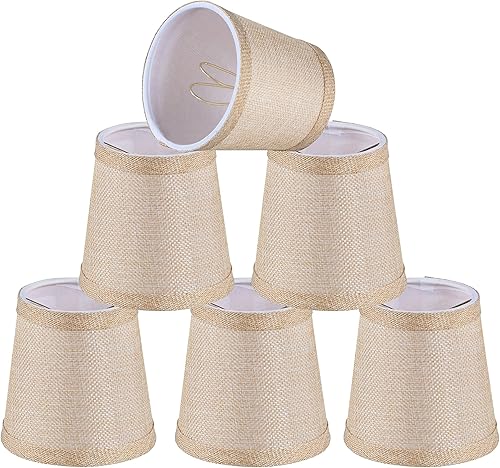 Miniatura 1 de Aspen Creative 51019-6 Imperio de tapa dura, pantalla de tela texturizada de lino con clip, parte inferior superior de 3 pulgadas x 4 pulgadas de