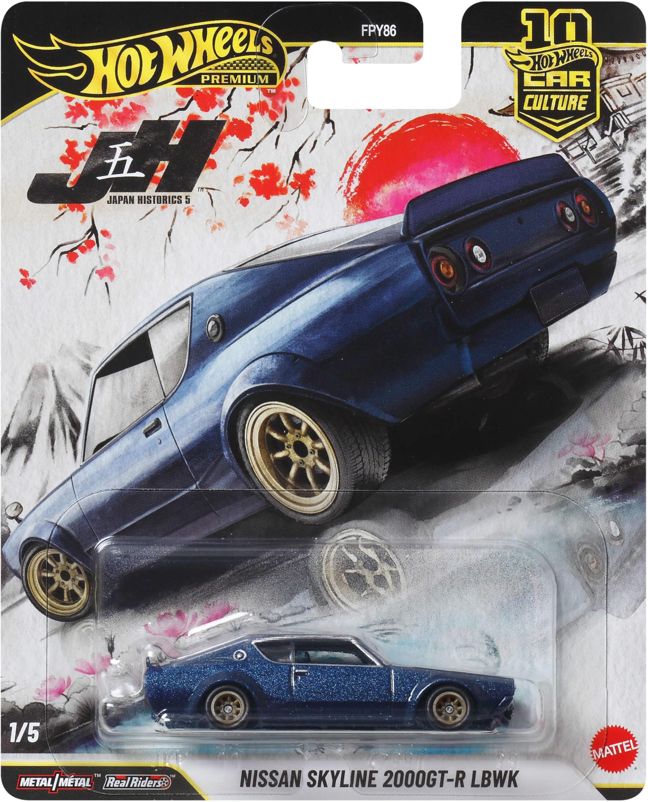 5台セット NISSAN SKYLINE 2000 GT-R ミニカー Hot Wheels Car Culture Japan History 5 Nissan Skyline 2000GT-R