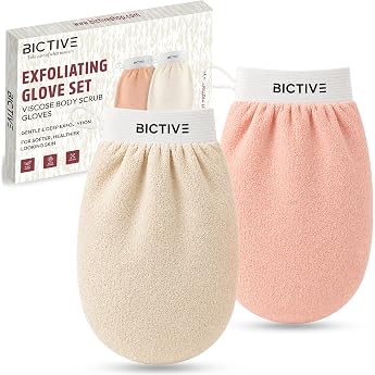 Set of 2 Body Exfoliating Gloves for Shower. Made from Vegetable Fibres. Hamam and Kese Glove. Exfoliating Glove. They Soften the Skin and Improve its Appearance