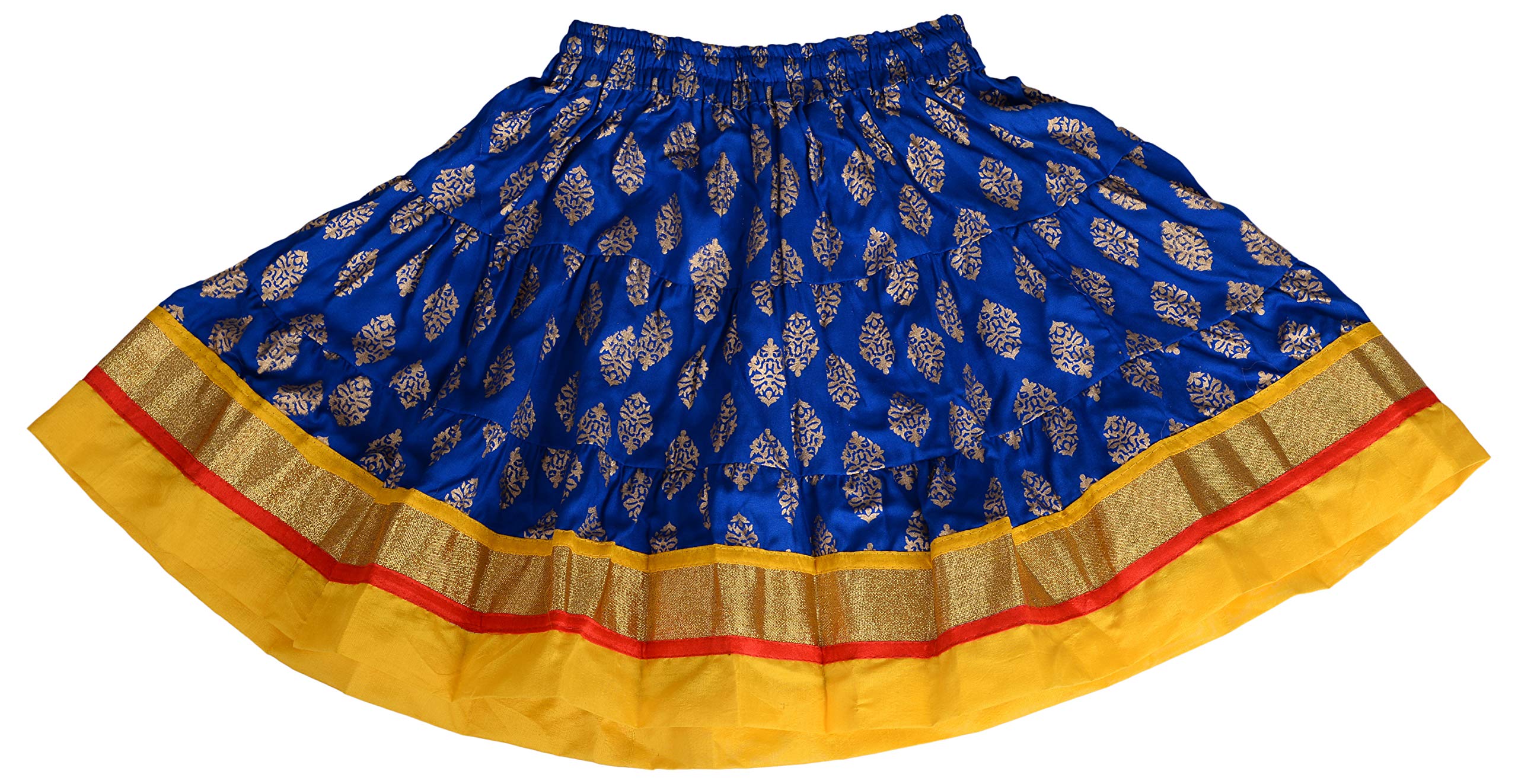 DIAMO Baby Girl Rayon readymade Lehenga Choli(kid352--1-2 year_Blue_1-2 year) 3