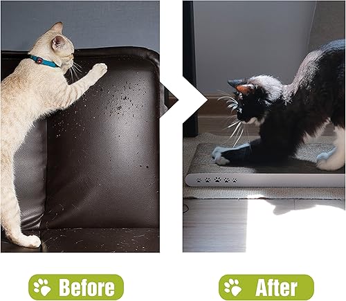 Miniatura 4 de Coching Rascador de cartón para gatos con diseño de texturas de arañazos de primera calidad, almohadilla de rascador duradera reversible para gatos